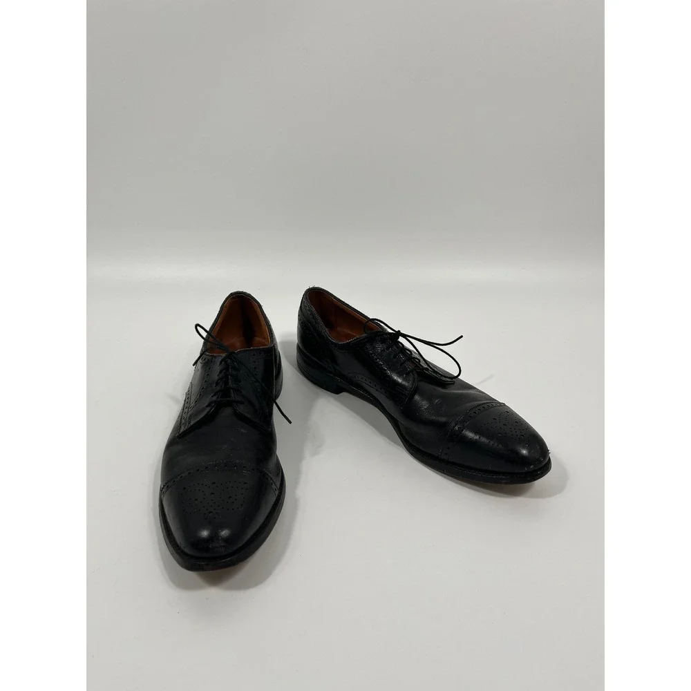 Allen Edmonds Sanford Cap Toe Leather Dress Shoes Mens 13 Black Brogue Derby